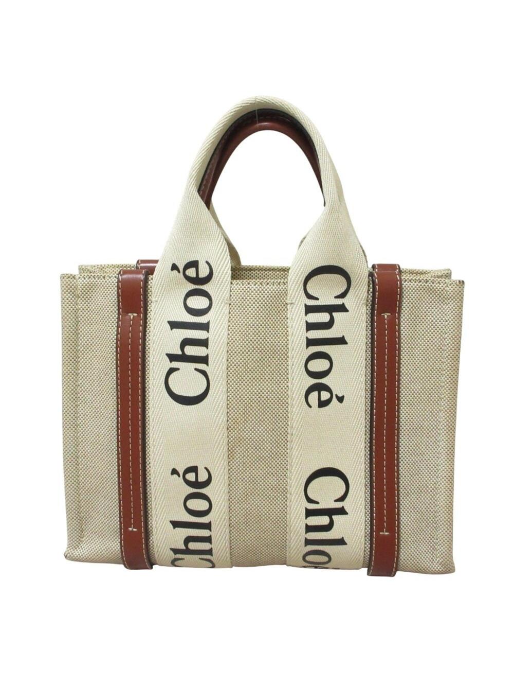 Chloe Woody Tote Canvas With Leather #369581C54B